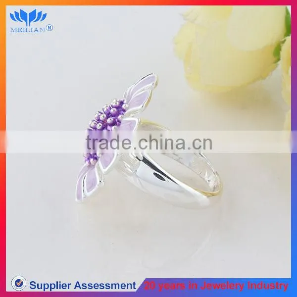 Factory Wholesale Fashion Unique Silver Purple Sunflower Cock Ring Pictures