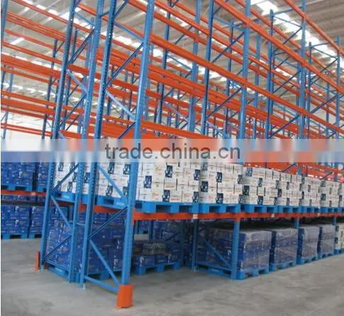 Warehouae storage shelving push back pallet racking