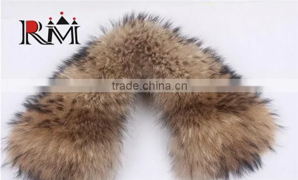 natural color raccoon collar for jacket raccoon fur stripes