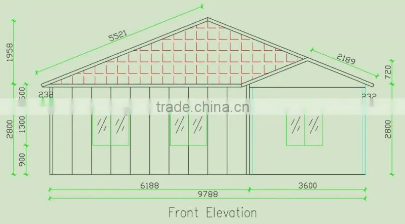 High Quality Green Prefab Cheap Modern Modular Export Tiny House