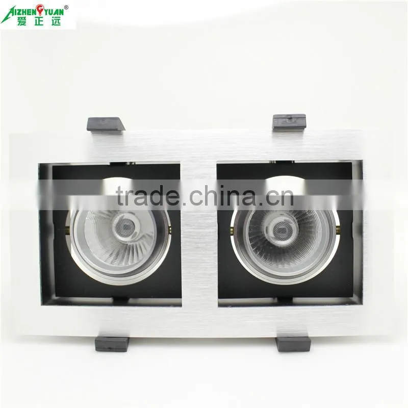 2*10w aluminum double head cob led grill light