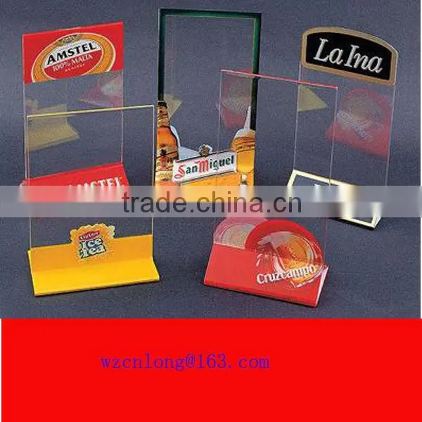 Clear acrylic freestanding sign holder