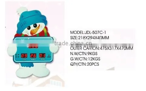 Fancy design LED digital Christmas Countdown desk alarm clock