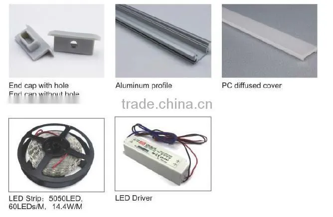 hot new products for 2015 21.4mm*11mm aluminum profile (w*h)