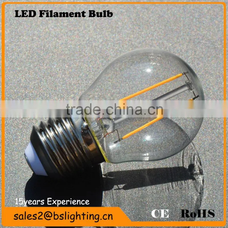 Newest G45 E14 E12 E27 E26 B22 Led Filament Bulb, 4W Led Filament Lamp