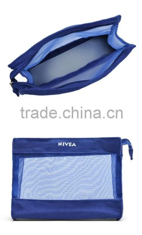 Lastest see through mesh cosmetic bag