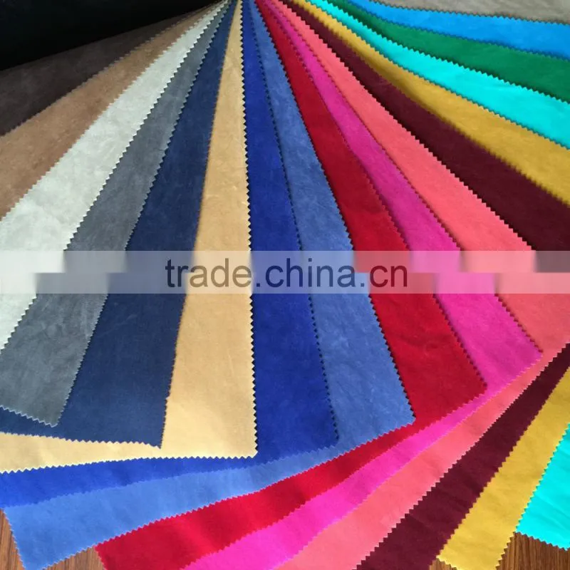 soft double-sided green flock fabric for handbag shoes boots