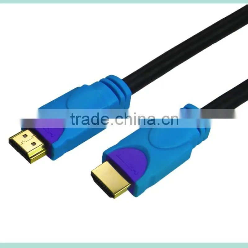 Blue high speed HDMI Cable with Ethernet and Gold connector support 3D and 4K from 0.5-100m