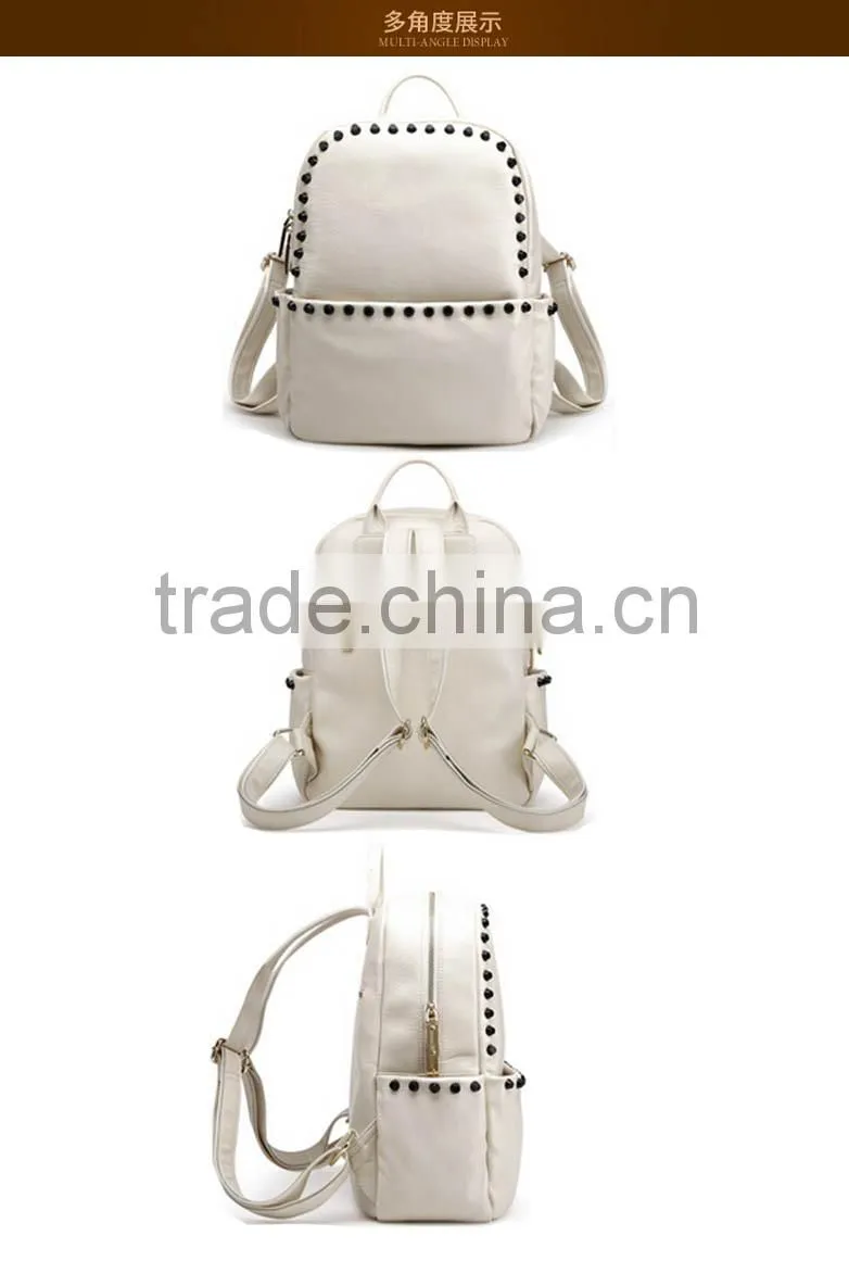 Cool leisure school backpack rivet backpack bag