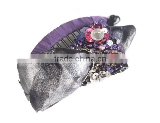 Fashion jewelry elegant sequin decorative plastic hair claws