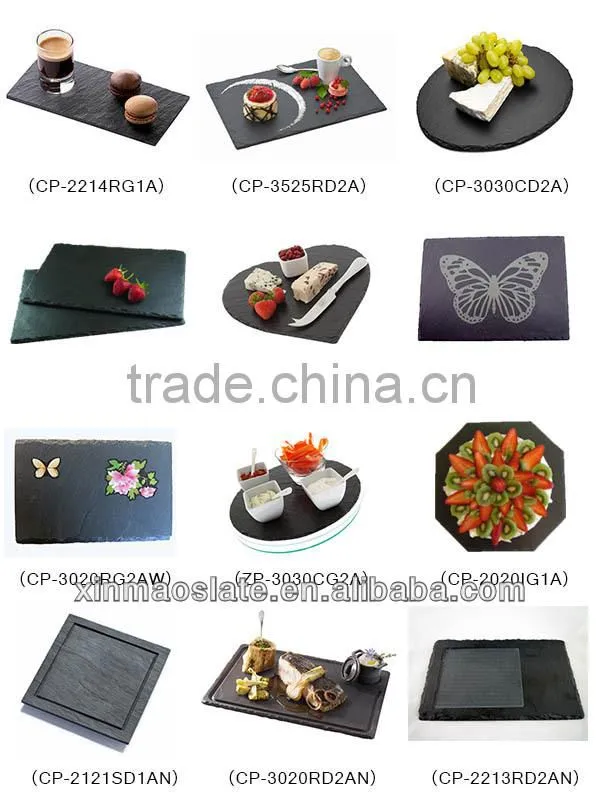 black slate stone serving plate natural slate stone plate round slate plate