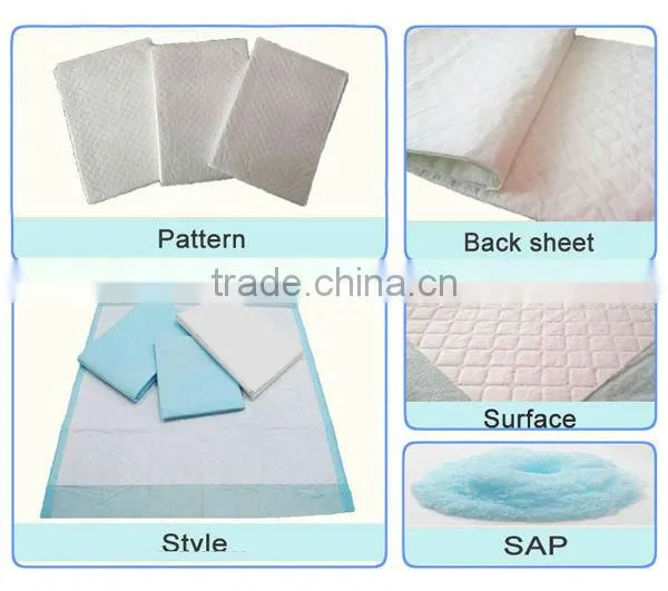 Dry and soft surface OEM disposable underpad made in China