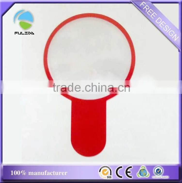 cheaper black pvc plastic handle Science magnifying glass magnifer sheet