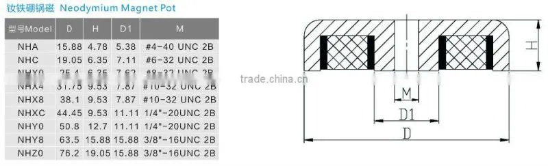 Strong Magnetic Pot,Neodymium Magnetic Cup, magnet screw hole