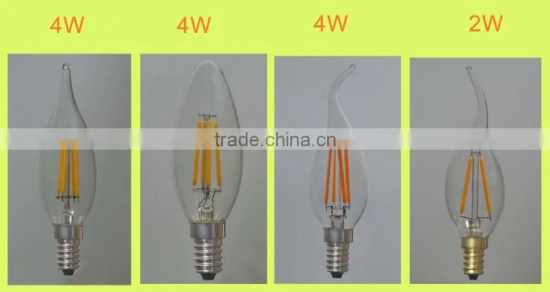 Dimmable 2W 4W 8W E14 E27 B22 Filament LED Bulb