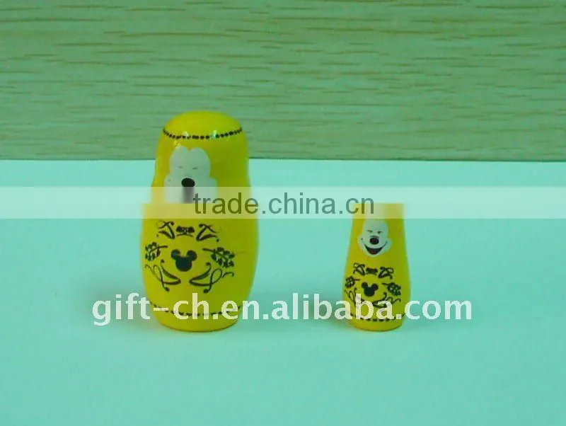 mini wooden nesting Doll , wooden russion doll
