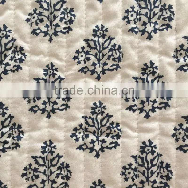 quilted fabric, printed embroidered stripe quilting fabric,printed quilted coat fabric