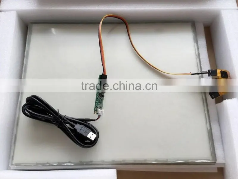 Film to Glass type 5wire 17inch Resistive Touch Screen Panel 4:3