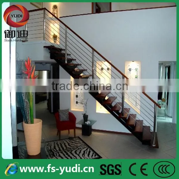 Stainless steel wooden stairs