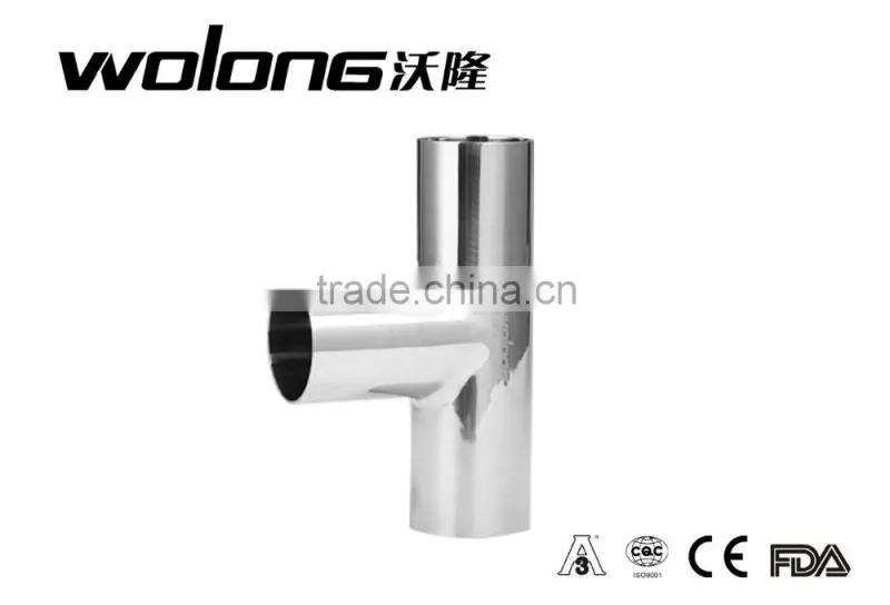 Stainless steel pipe fitting sanitary clamp tee