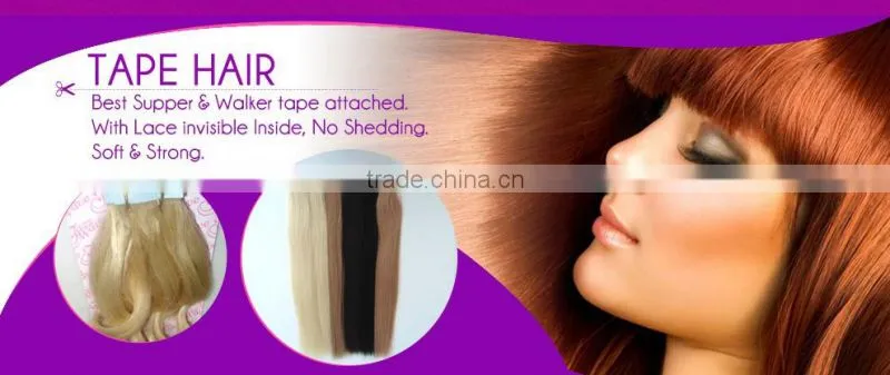 2015 hot sale 20" high quality 100% european hair tape hair extension