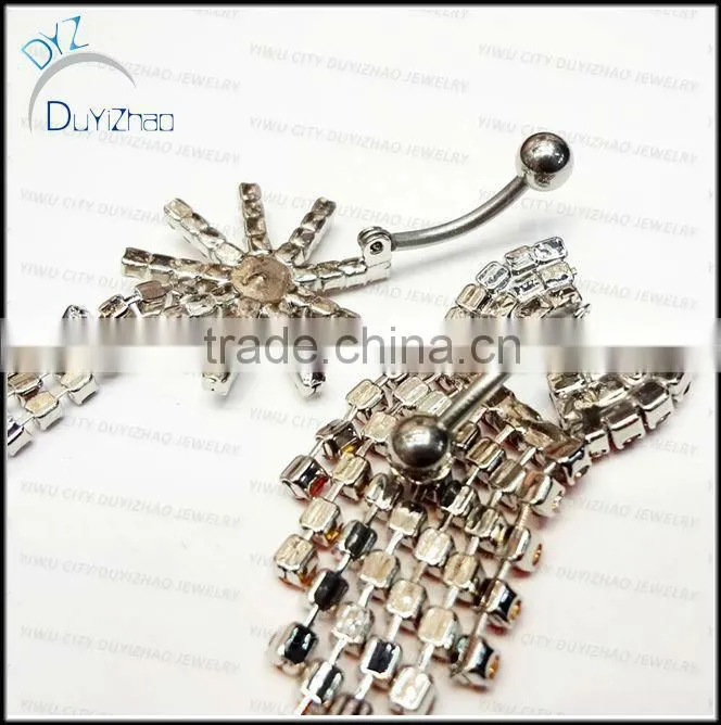 2013 new products vibrating navel rings sexy navel piercing