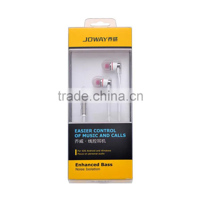 high Grade wire mobile earphone with microphone for mobile with RoHs CE FCC