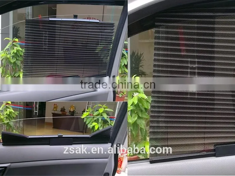 luxury polyester material fabric curtain type car sunshade