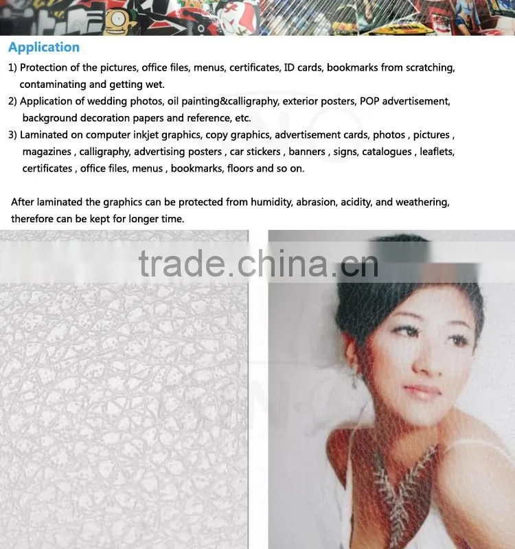 SINO Printing Material PVC Roll Cold Lamination Flooring Film