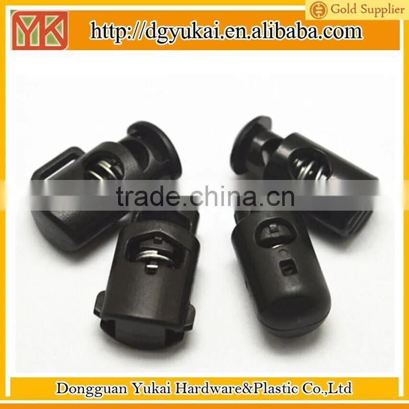Yukai spring adjustable stopper,plastic adjustable cord end for rope