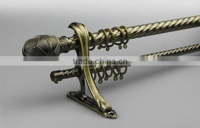 28mm single twist iron curtain rod