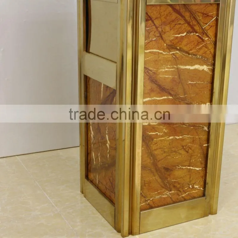 High quality decorated hotel metal dustbin