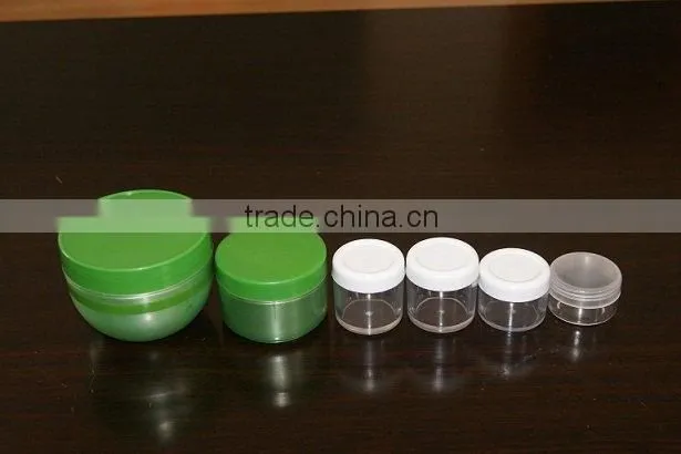 transparent cosmetic jar
