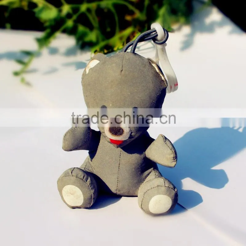 HOT sale plush reflective animal keychain