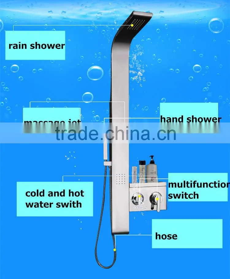 bathroom fittings 304 stainless steel shower wall panels Y-024