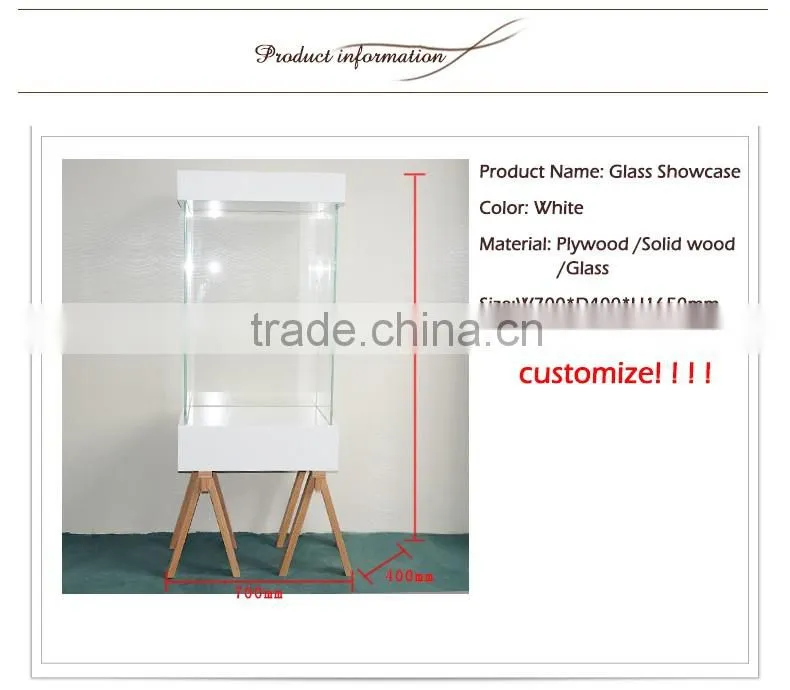 2016 New Jewelry Glass Display Cabinet ,Glass Display Showcase ,Display Cabinet Glass Showcase