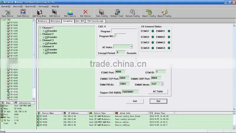 CATV QAM modulator with Scrambler RF Modulator