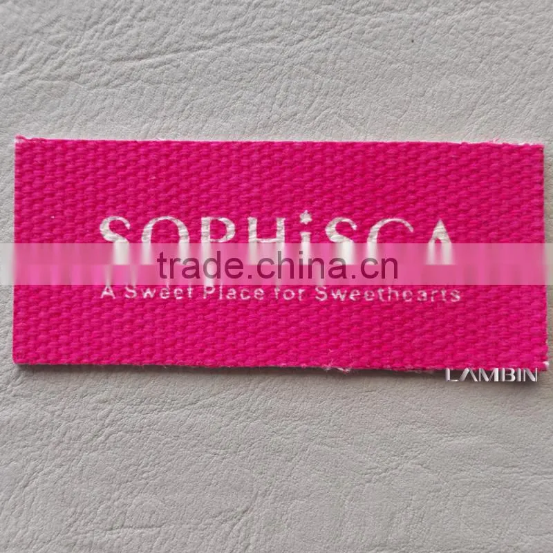 cotton silk printed label for women dress