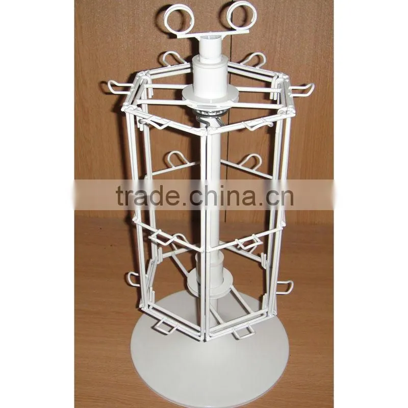 metal wire rotating counter pegs display with good price