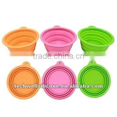 easy carry silicone collapsible bowl & pet bowl & travel bowl & camping bowl