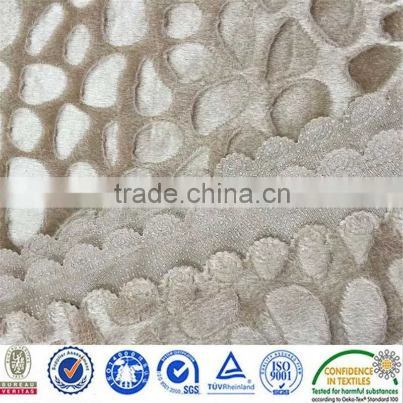 Cutted Velboa Fabric with Pattern Edge
