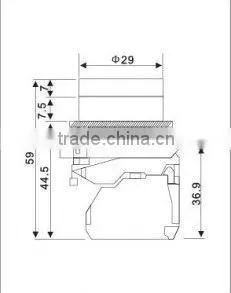 Illuminated LA110-B4-BW33-B5 110V,Screw Terminal,Twist Push Button Switch