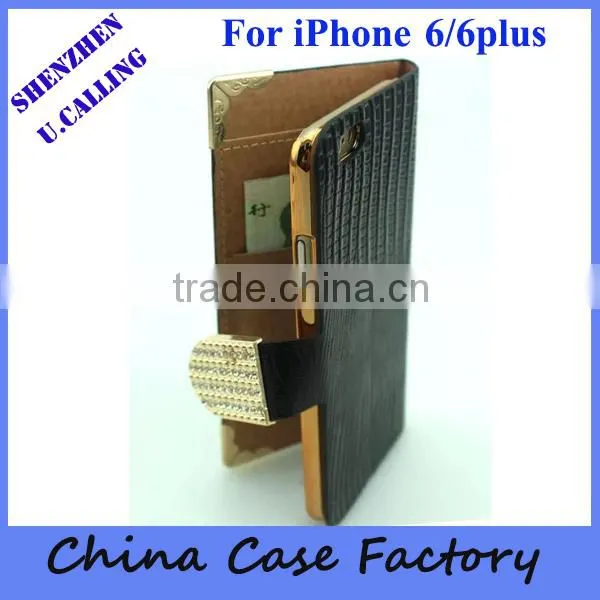 High Quality Crocodile Pattern Flip Leather Case With Card Slots For iPhone 6s
