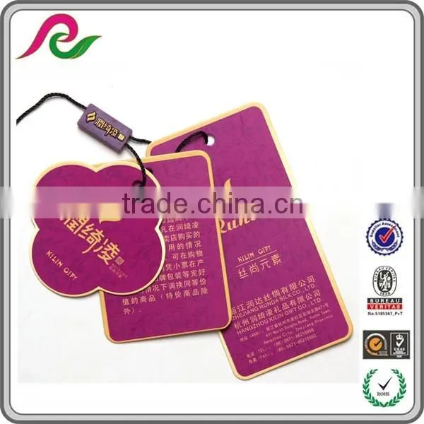 Printed Clothing Label , Paper Hangtag Printing Service China Factory