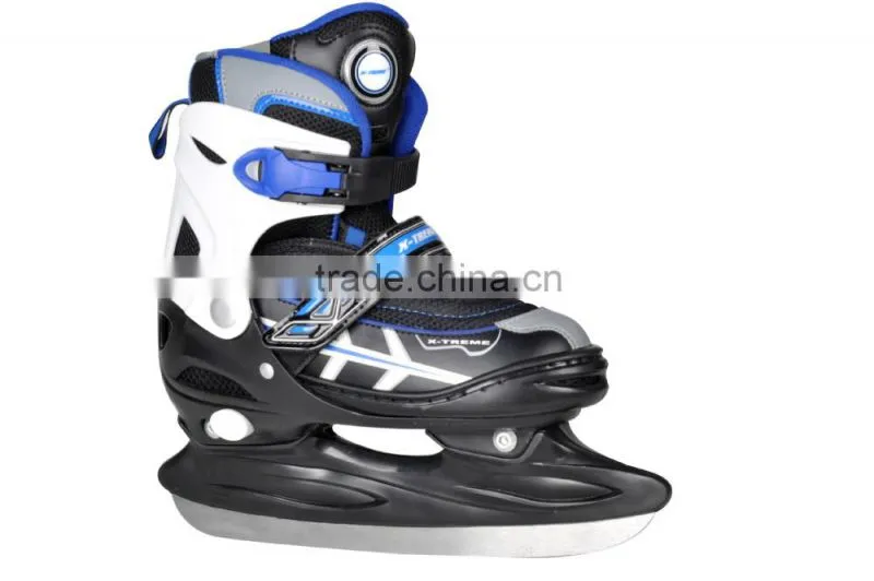 Fashion adjustable ice skate for kid , quality ice hockey with durable ice blade and buckle , kid ice hockey quality