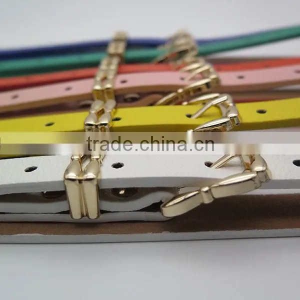 Fashion leather belt with tinny bow tie for women