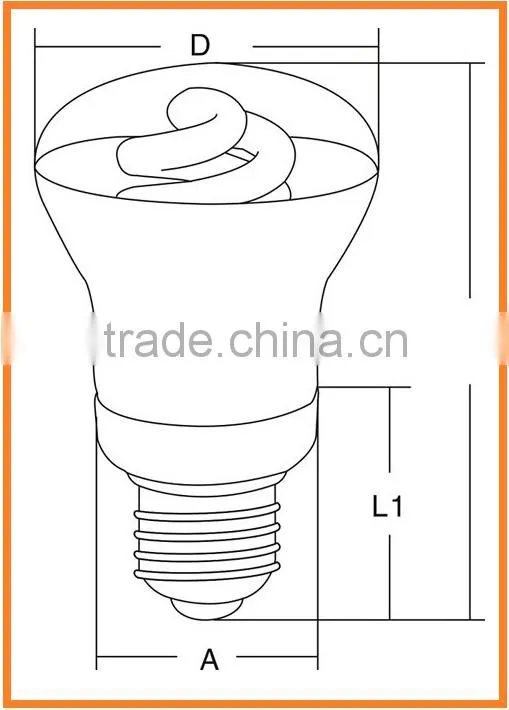 R63 Waterproof lamp shade CFL lamp