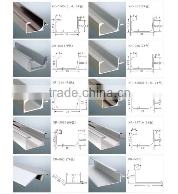 High quality g shape aluminum frame handle for kitchen cabinets