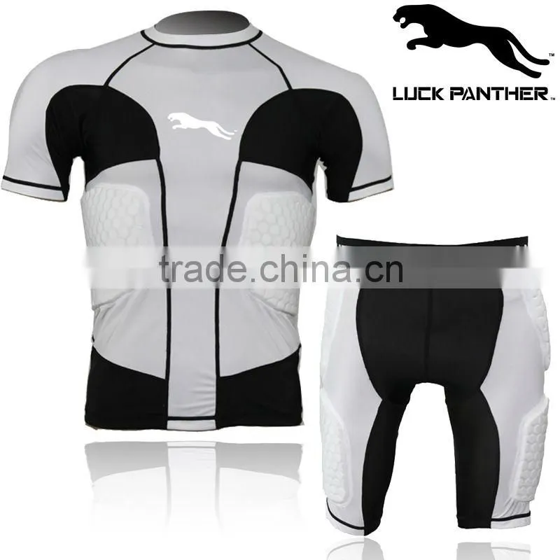 American Football Upper Body Protection sets,Pro Combat padded compression set