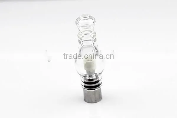 factory price pyrex glass dome atomizer wickless titanium coil
